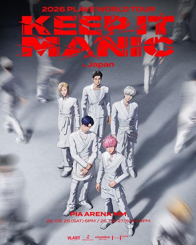 2026 PLAVE World Tour [KEEP IT MANIC] in Japan (2026 プレイブ ワールド ツアー [キープ イット マニック] イン ジャパン) のポスター